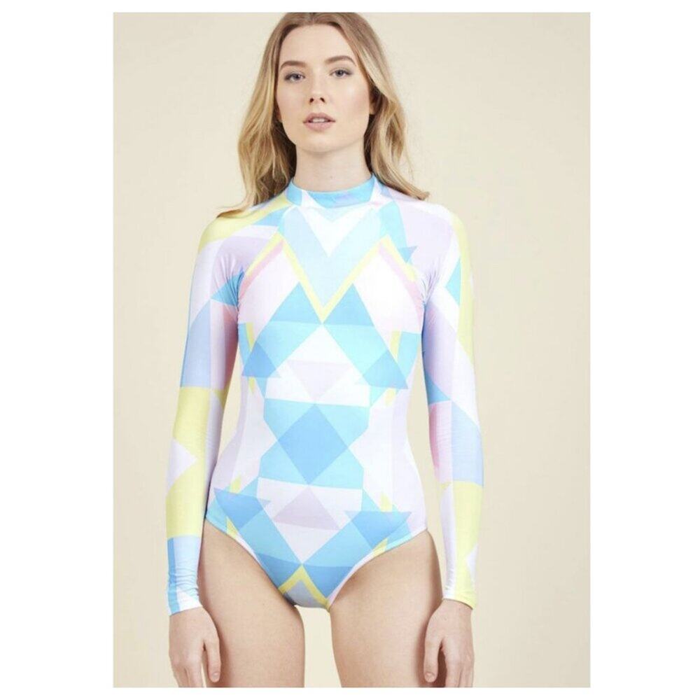 Hobie Women's Standard Suft Suit One Piece Swimsuit Pastel Junior XL
